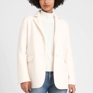 Banana Republic UNLINED DOUBLE-FACED JACKET | M | White